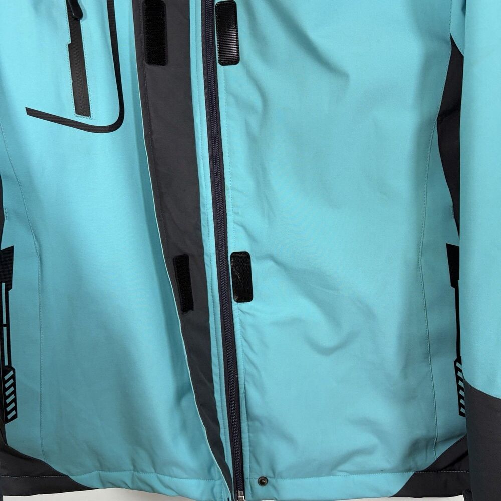 Wantdo Ski Snowboard Jacket Women Large Light Blue Fleece Lined Insulated Hooded - Picture 8 of 16
